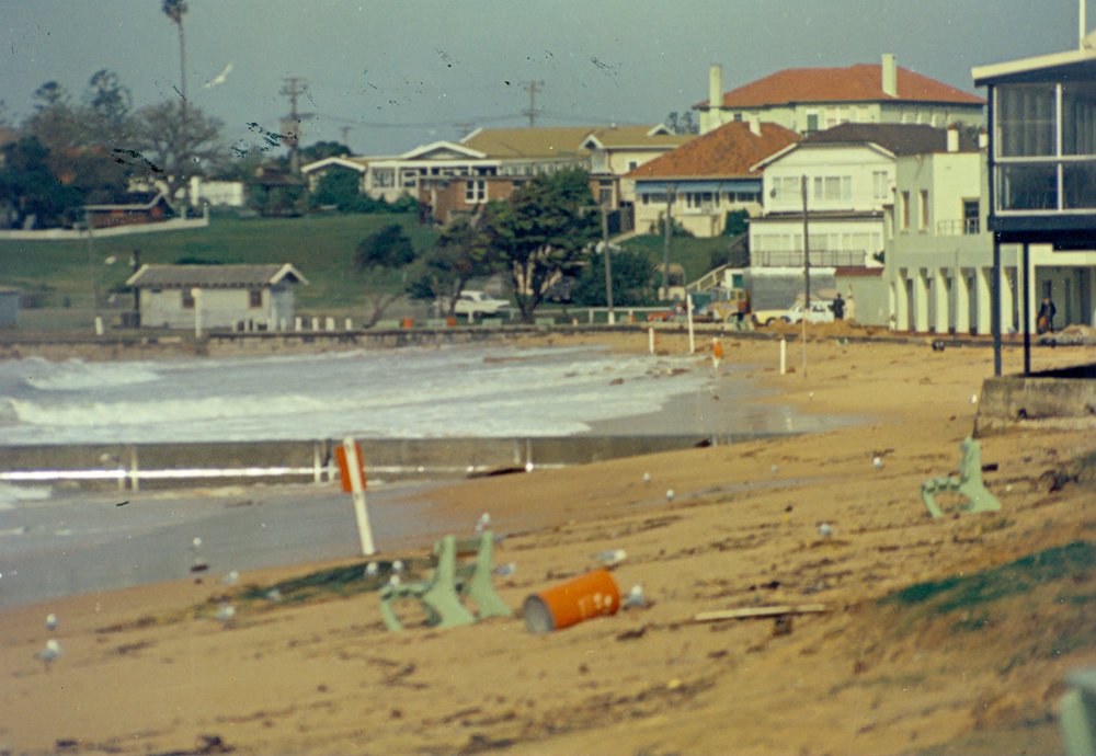 Collaroy Beach showing storm damage 1974