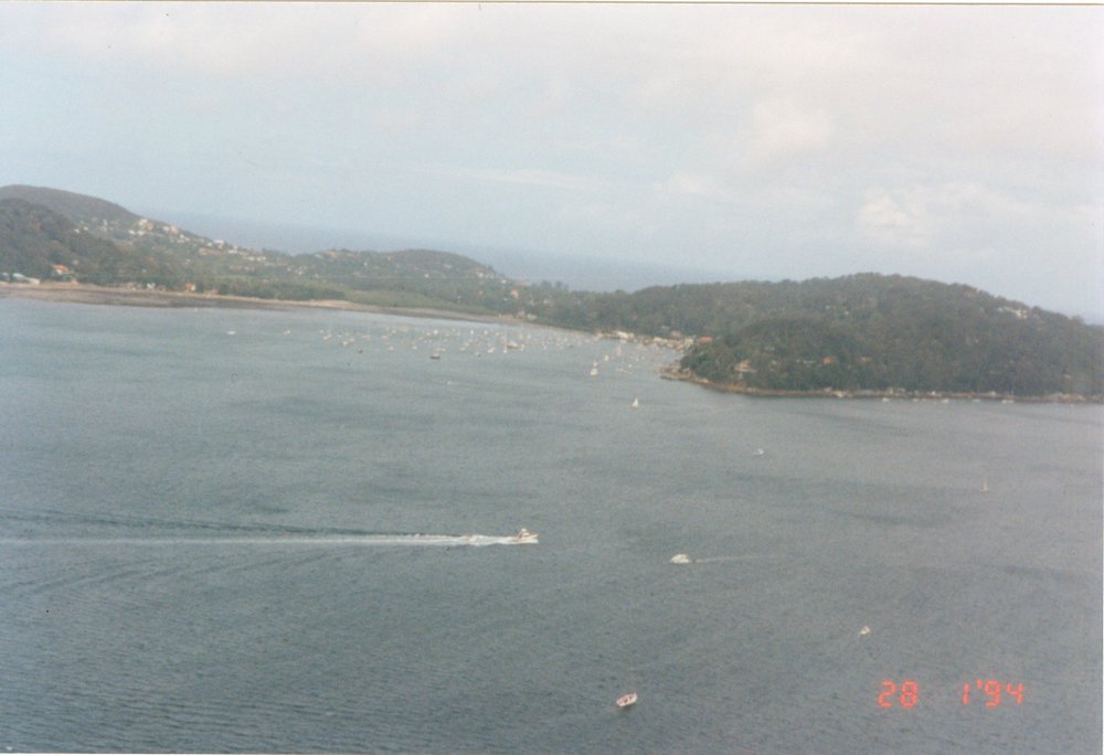 Bushfire damage smoke, Careel Bay
