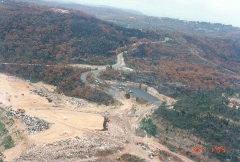 Bushfire damage near Kimbriki Tip