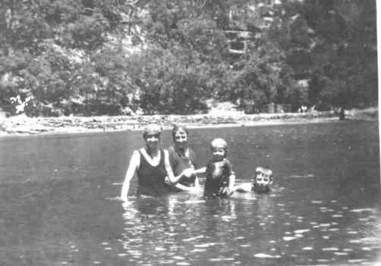 Moya Kell and Kell aunties swimming in Hawkesbury River