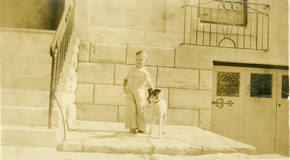 John Stormon and dog Timmy, 8 Eastbank Avenue Collaroy