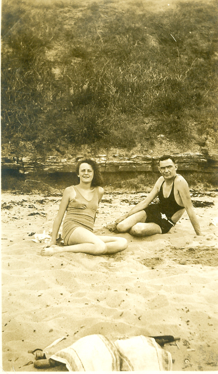 Michael Stormon and daughter Betty, Collaroy Beach