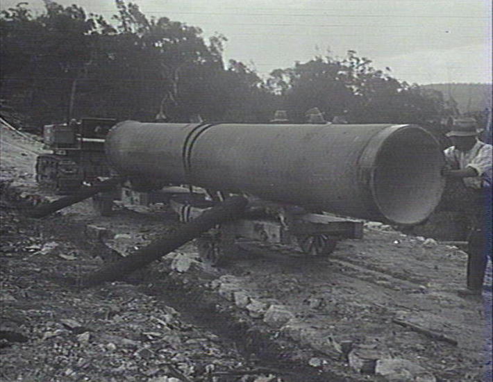 Construction of the water supply from Pymble to Beacon Hill