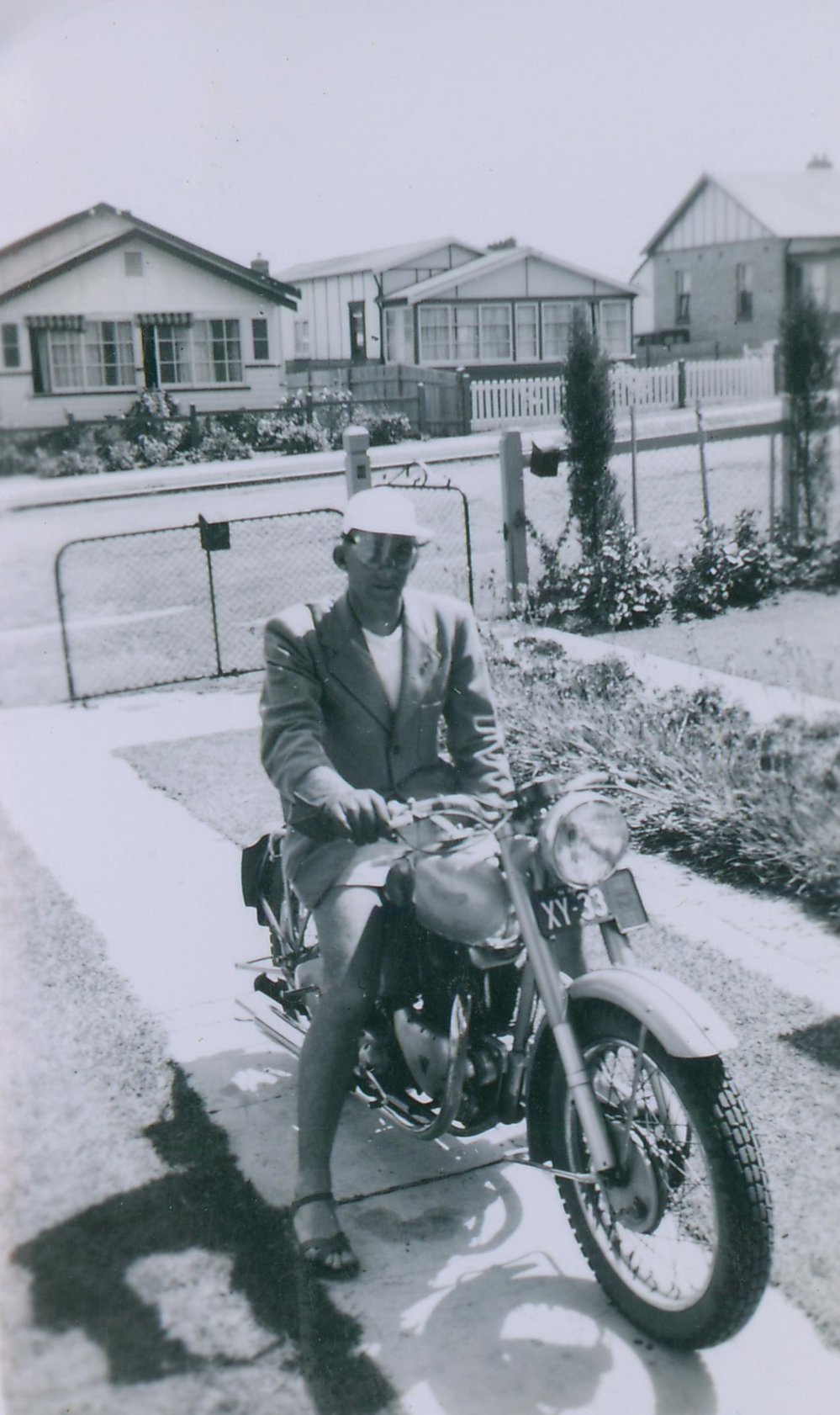 Man on motorbike Boronia Street Dee Why