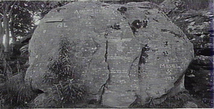 Rock carvings at German camp, Deep Creek Narrabeen