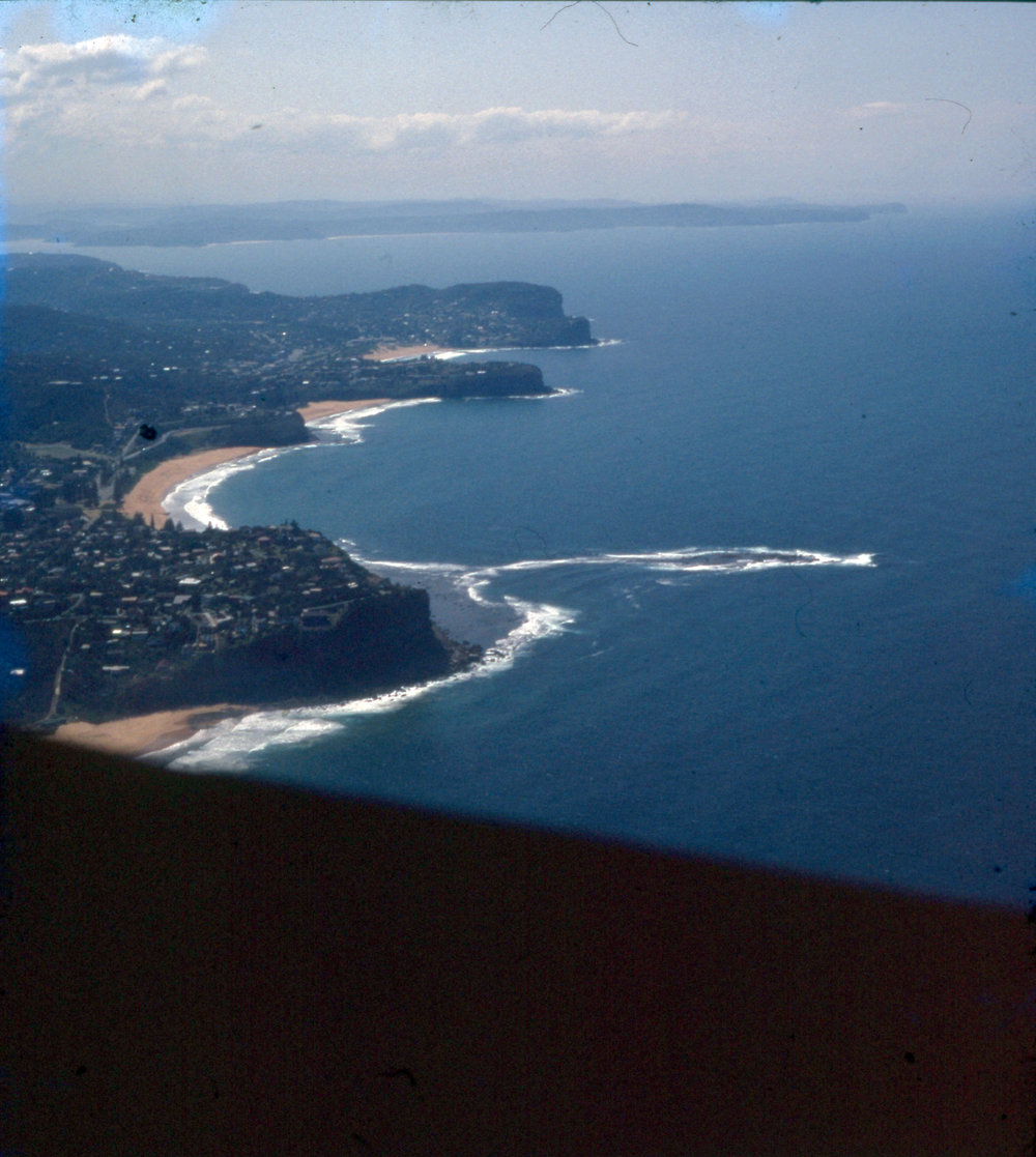 Aerial view Bungan Headland and reef