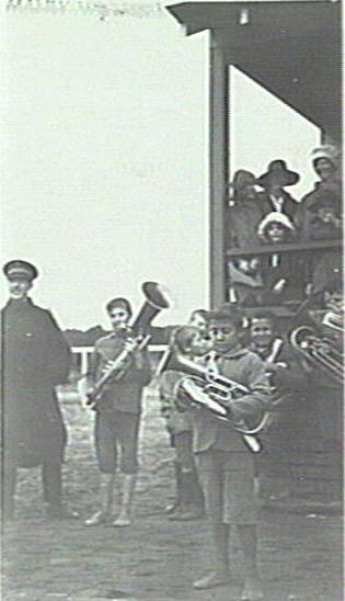 Salvation Army boys band at opening of Dee Why Public School