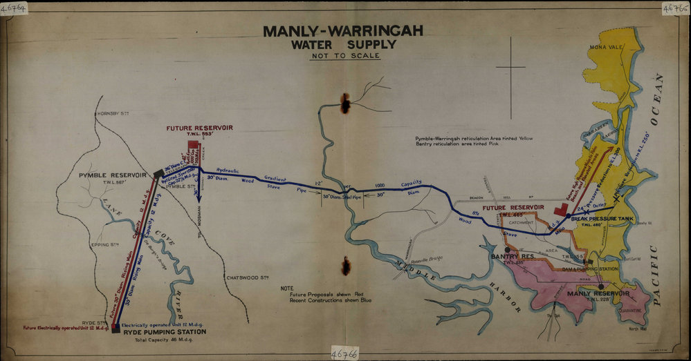 Diagram of Manly Warringah Water Supply