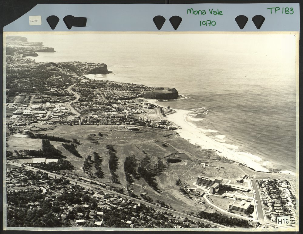 Aerial view of Mona Vale including Mona Vale Hospital