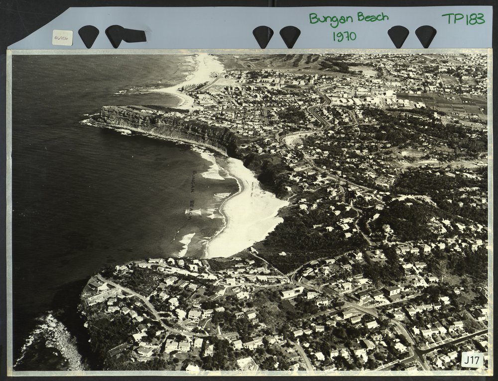 Aerial view of Bungan Beach