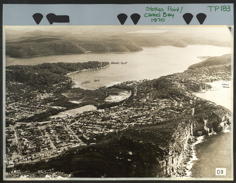Aerial View of Stokes Point, Careel Bay and Whale Beach