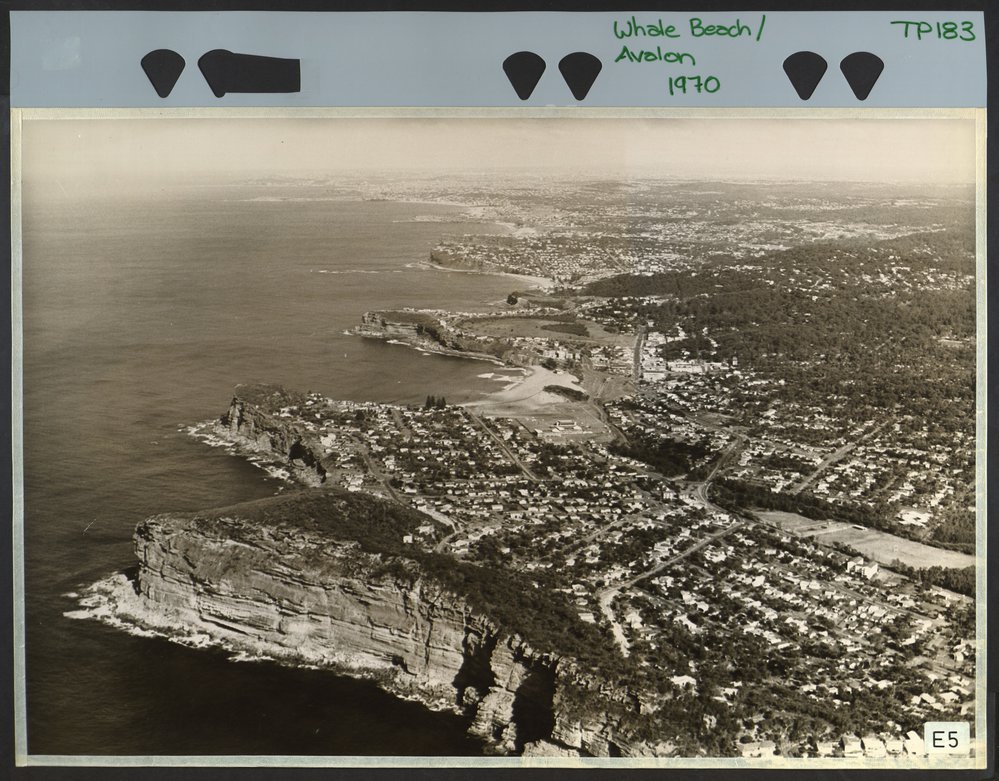 Aerial View of Coastline Whale Beach and Avalon Beach looking south towards Manly