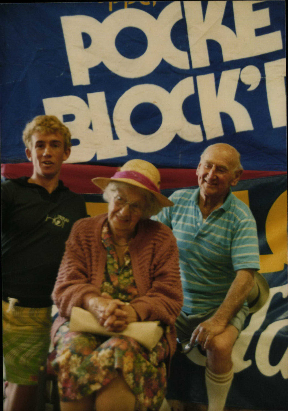 Isabel Letham, Snowy McAlister and young surfer, Freshwater
