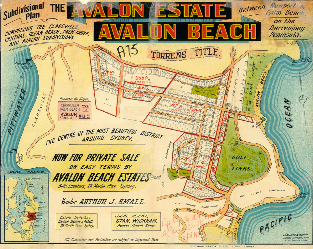 The Avalon Estate, Avalon Beach, 1926: Subdivision plan