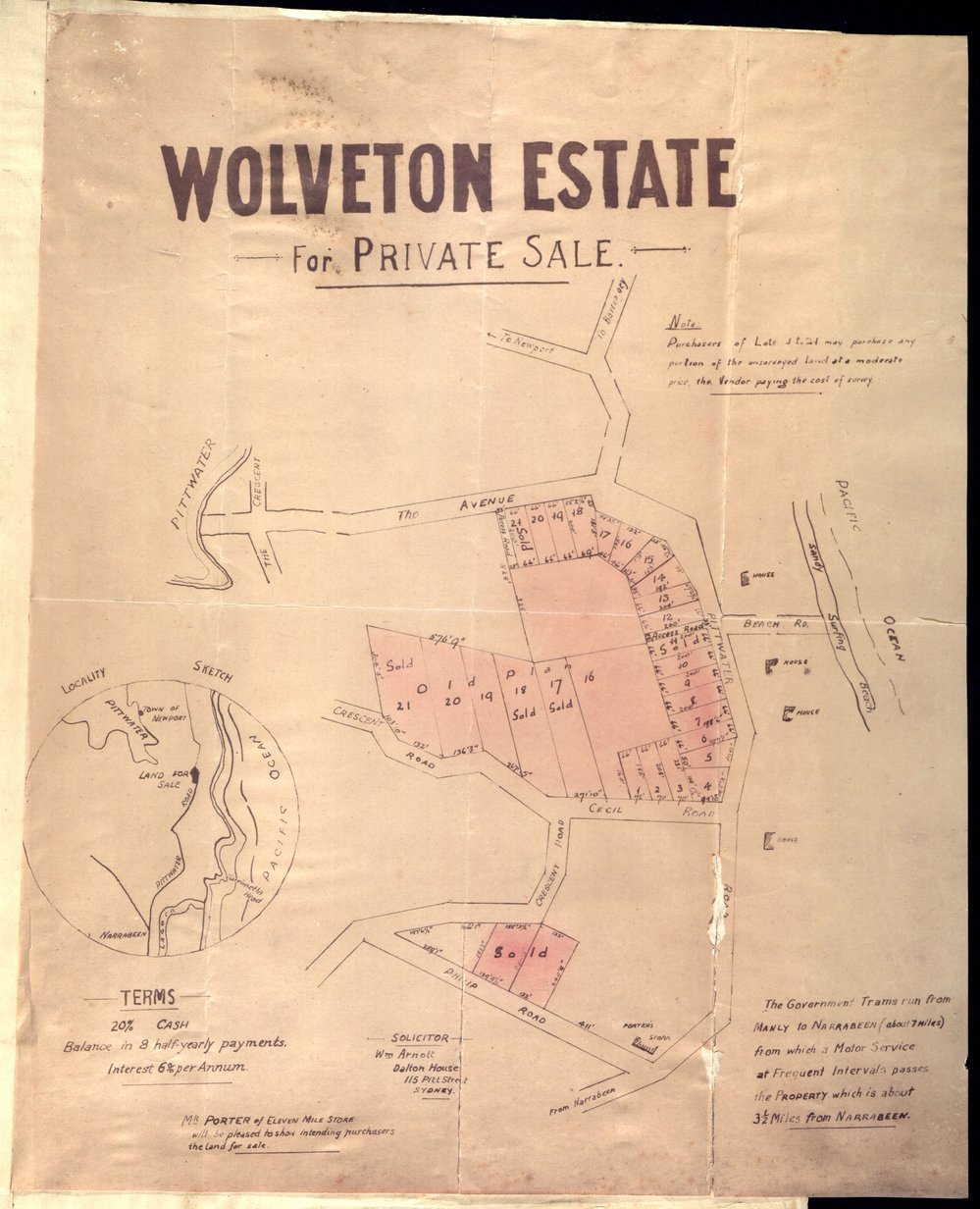 Wolveton Estate, Newport, c 1928: Subdivision plan