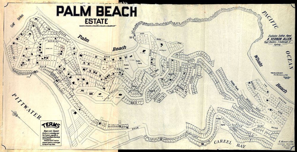 Palm Beach Estate, Palm Beach and Whale Beach : Subdivision plan
