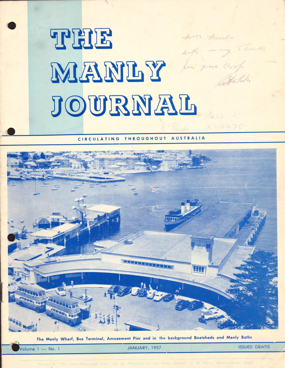 The Manly Journal Tourism 1957