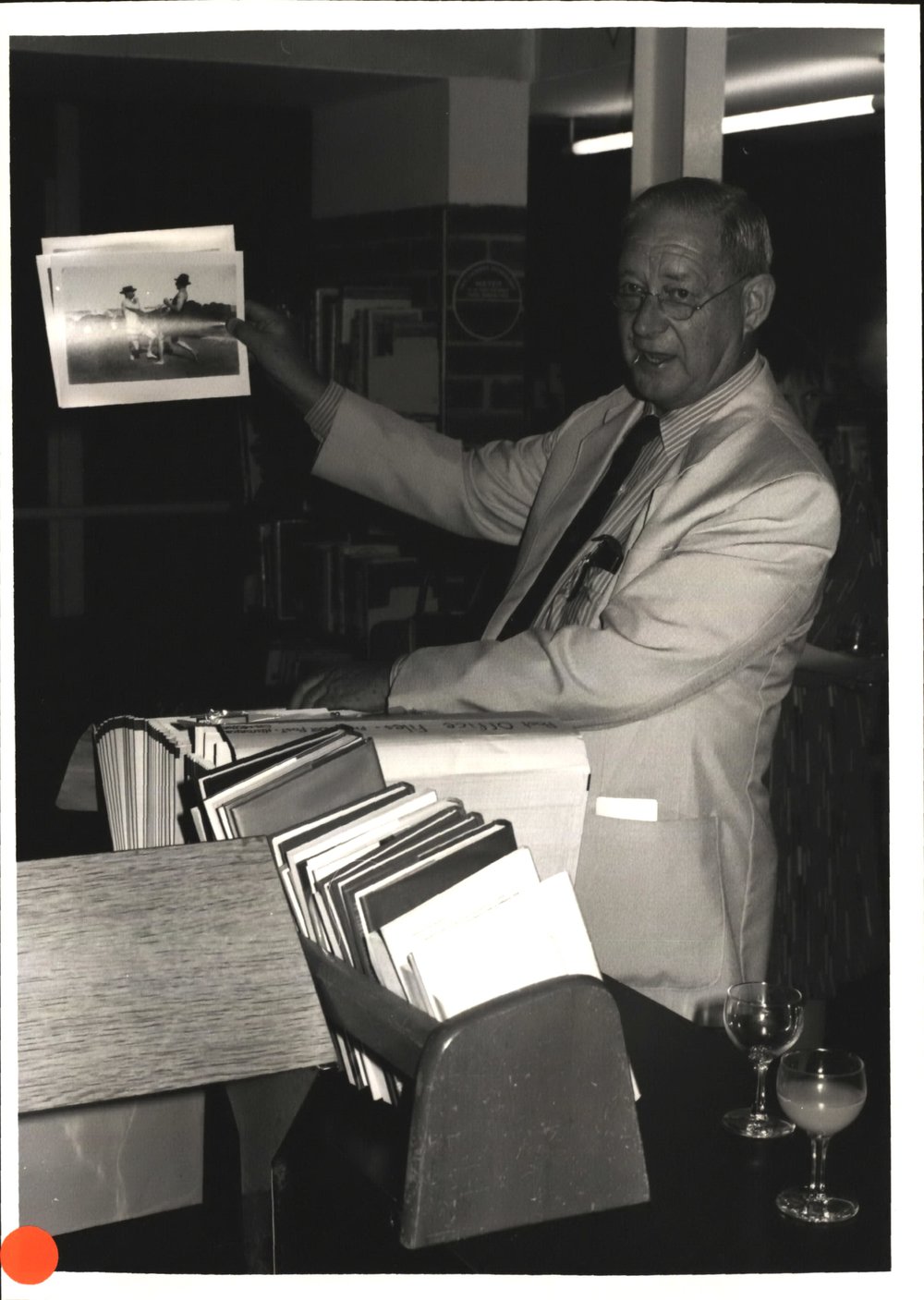 Warringah Shire President T Jackson at Bicentennial Local Studies ...