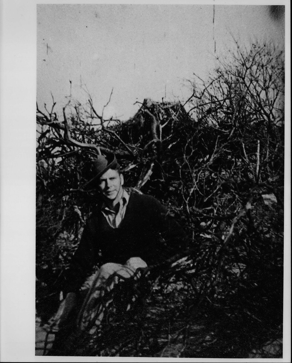 Jack Hawk at military camp in West Head during World War II