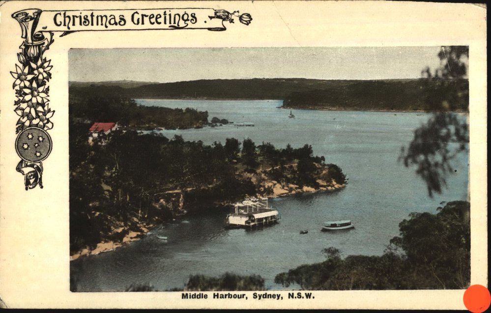 Middle Harbour Christmas Postcard