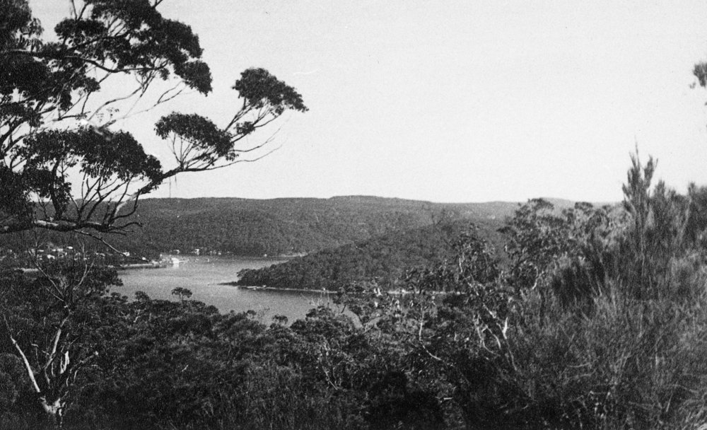 Aerial view over Church Point and Pittwater from Bilgola Plateau.