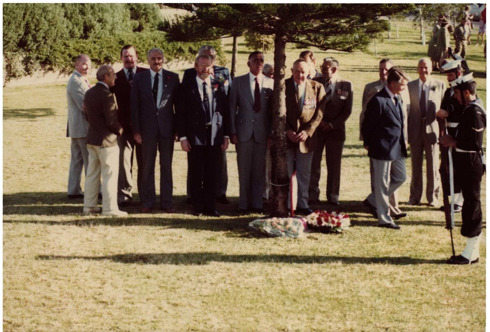 Members of Freshwater SLSC at Anzac Service at Jacka Park, Harbord
