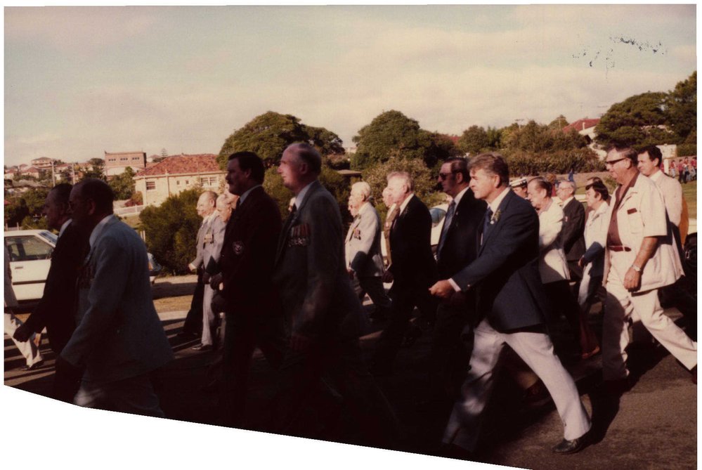 March for Anzac Service at Jacka Park, Harbord, 1985
