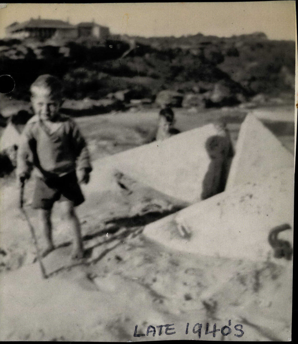 Freshwater Beach showing Tank Traps