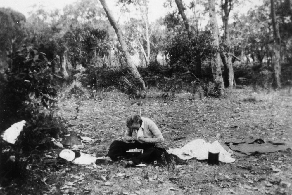 Edna Monk on picnic at Palm Beach