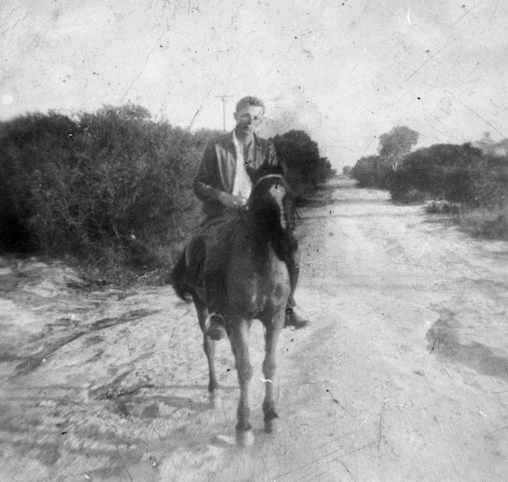 Ted Fullbrook on horseback, Veterans Parade, Collaroy Plateau