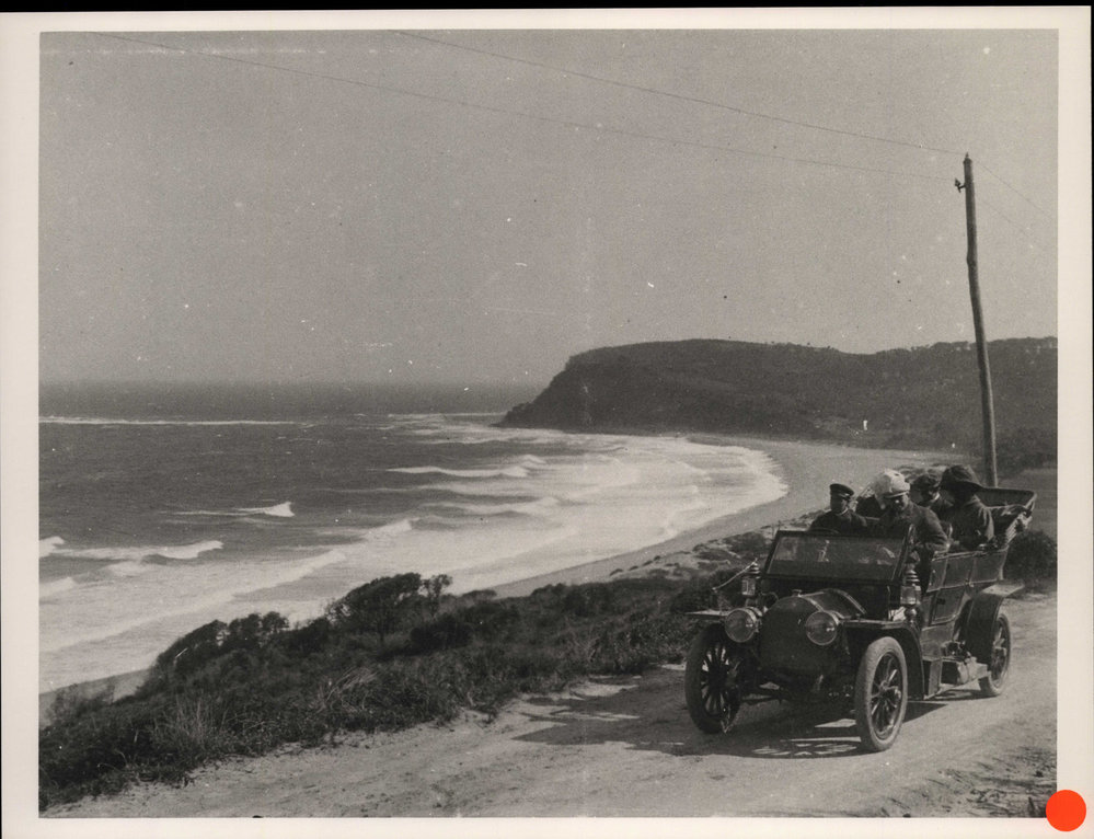 Vintage Fiat on Barrenjoey Road, Newport Beach