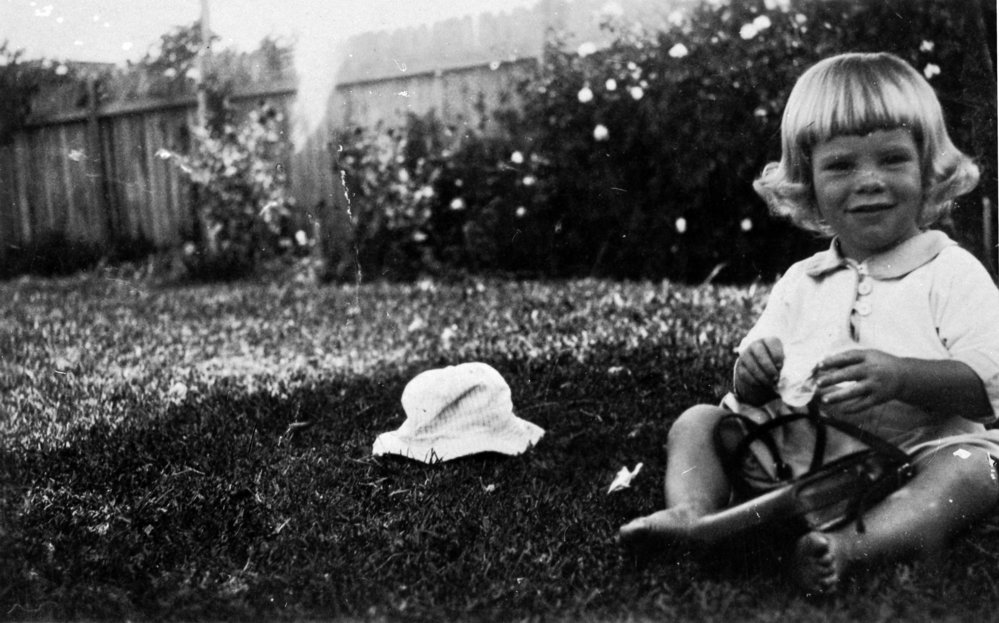 Phillip Hayman in backyard of 79 Howard Ave, Dee Why