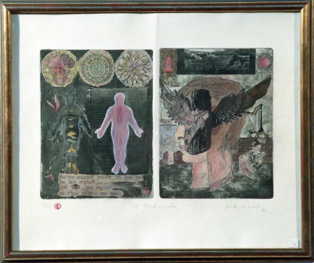 Reef portrait in 2 plates, Warringah Art Prize 1990