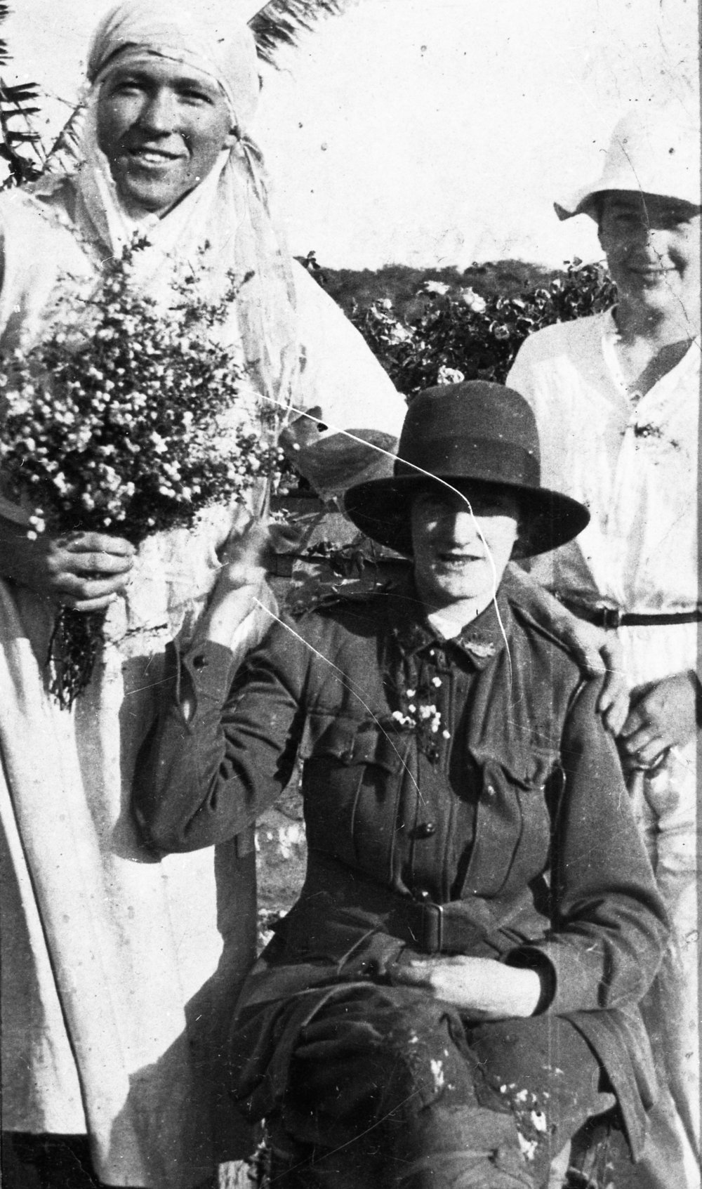 Percy and Bonnie Turvey in fancy dress, Belrose
