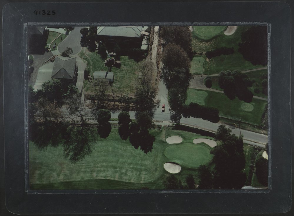 Aerial views of Manly Vale near Addiscombe Road and Fairway Close