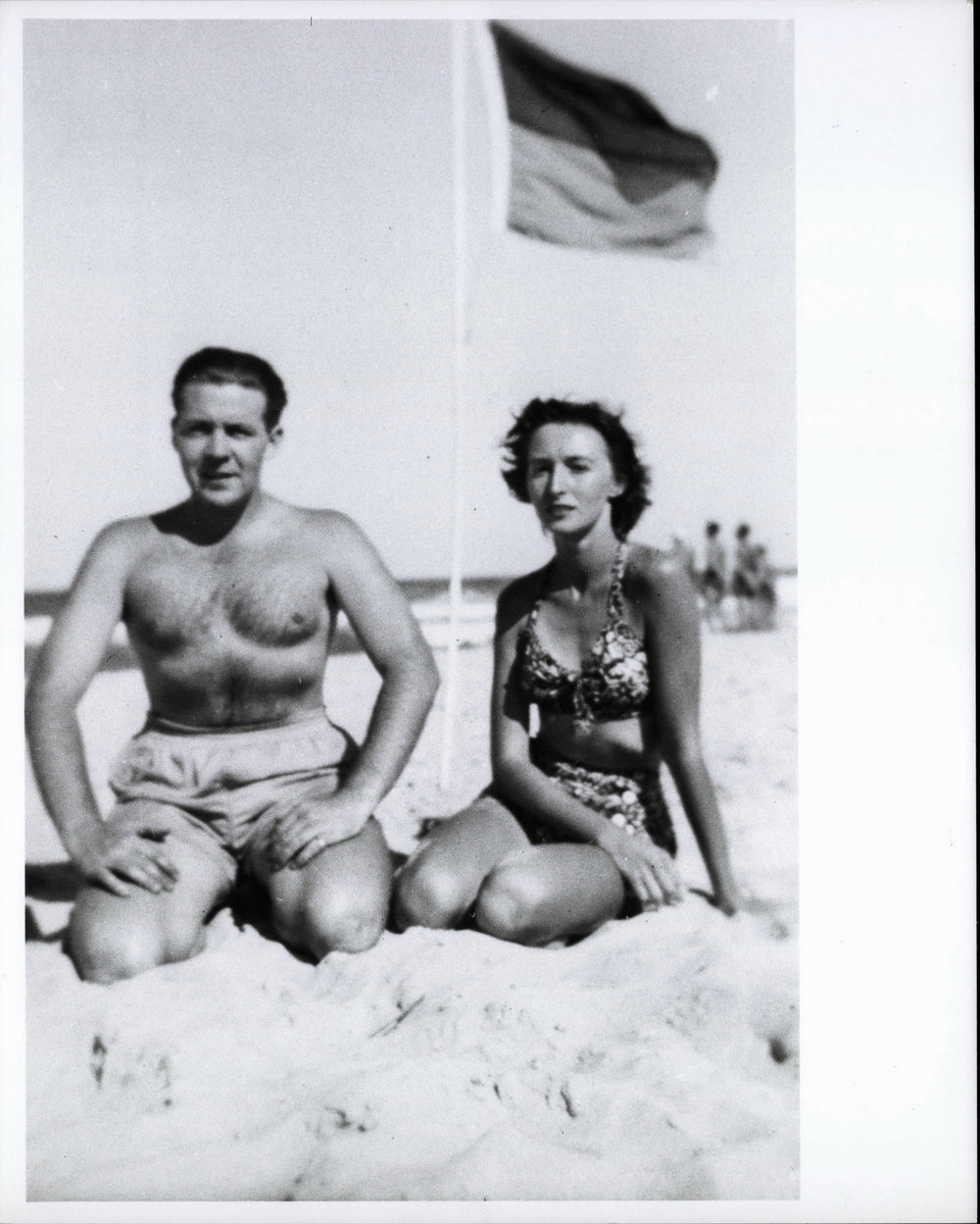 Jean Phillips and Keith Ritchie on Curl Curl Beach