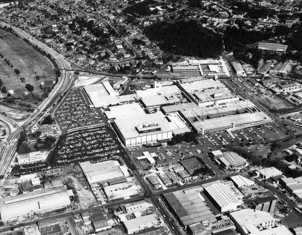 Aerial view of Warringah Mall, Brookvale