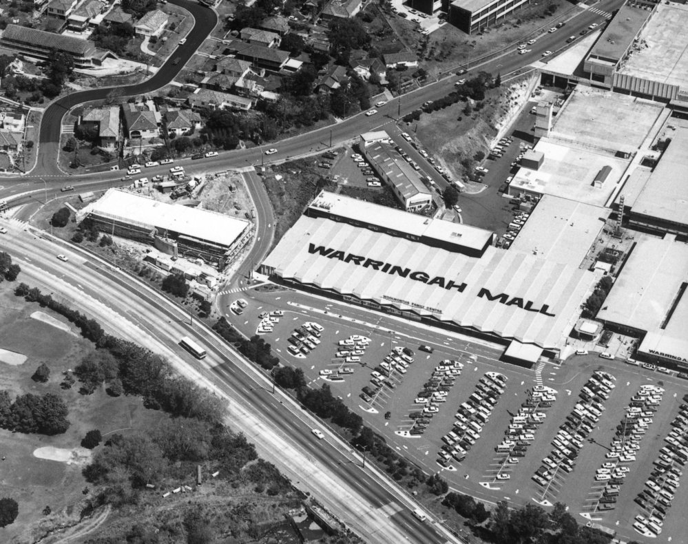 Aerial view of Warringah Mall, Brookvale