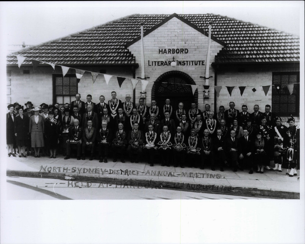 Oddfellows  Lodge outside Harbord Literary Institute