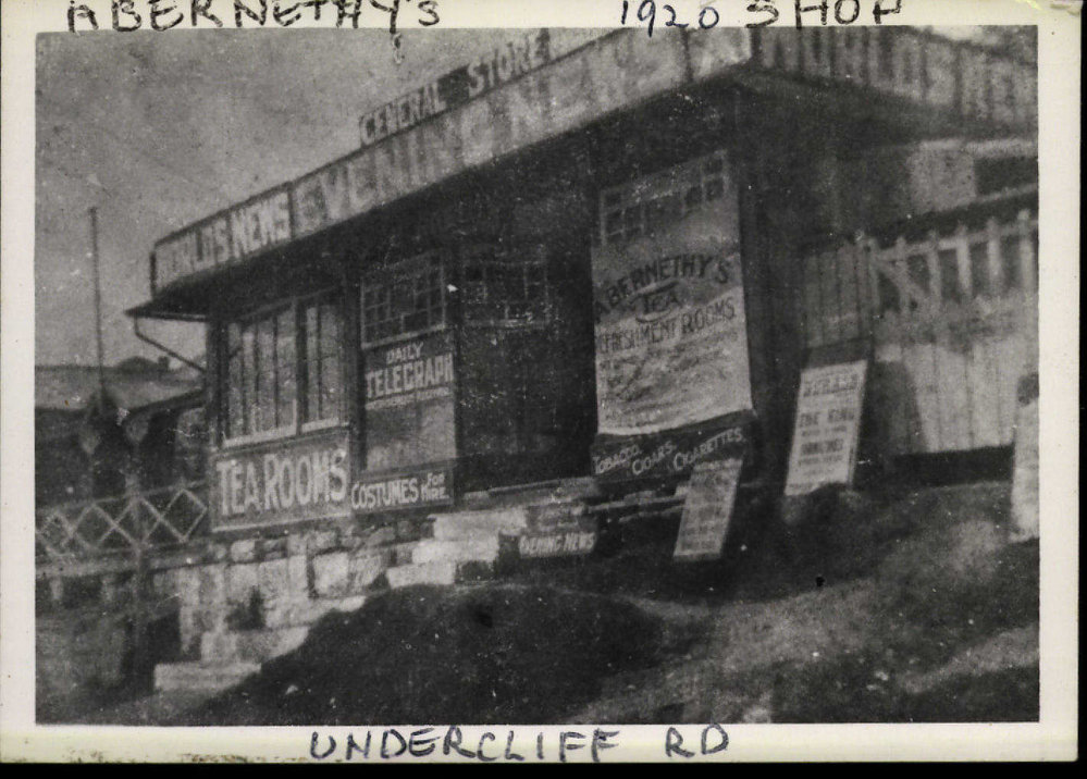 Abernethy's newsagency and tea rooms, Undercliff Road, Harbord