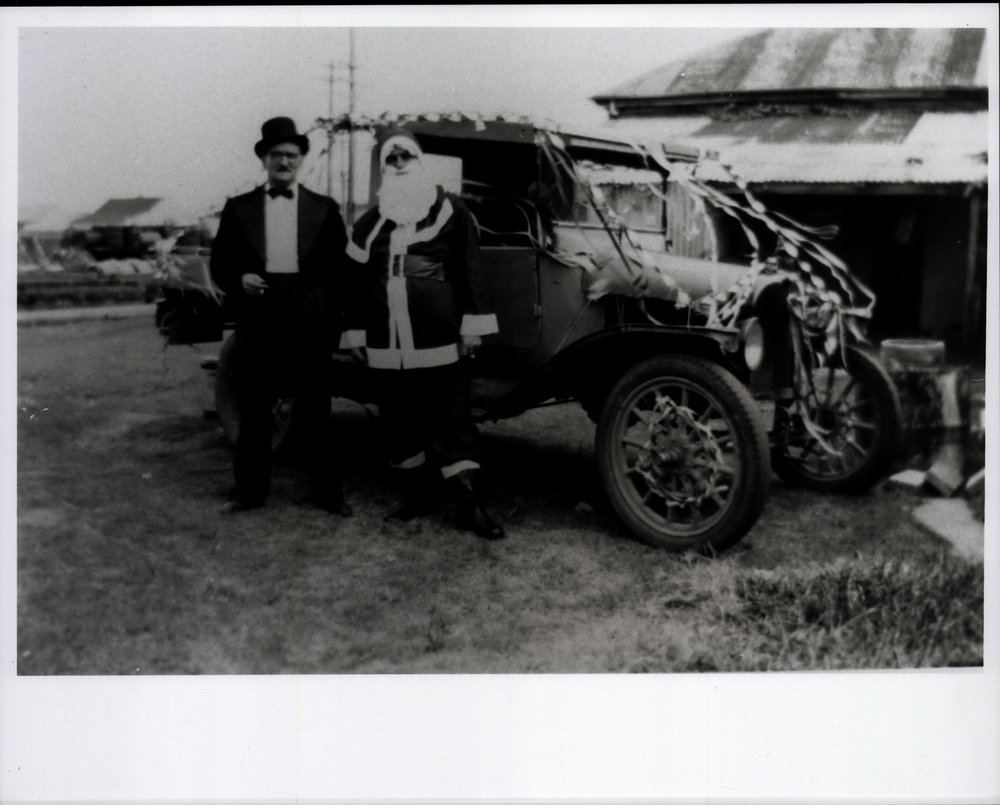 Santa at Warringah Shire Council's first children's Christmas party