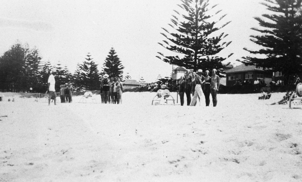 Queenscliff Surf Life Saving Club members, reel training