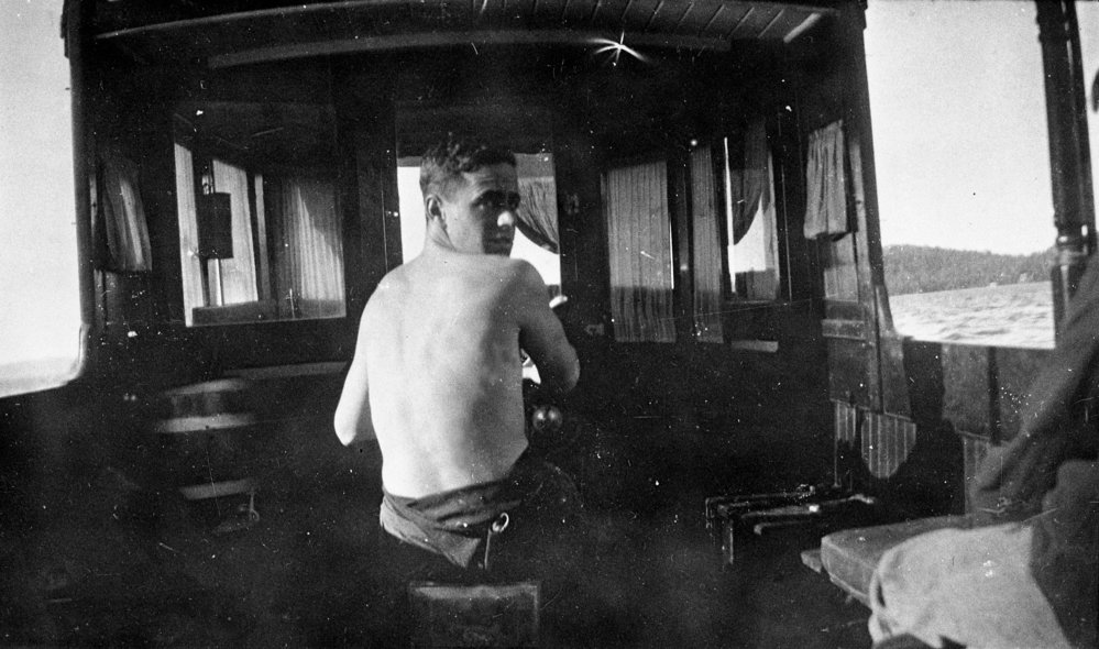 On board the 'Alpha' crossing Pittwater