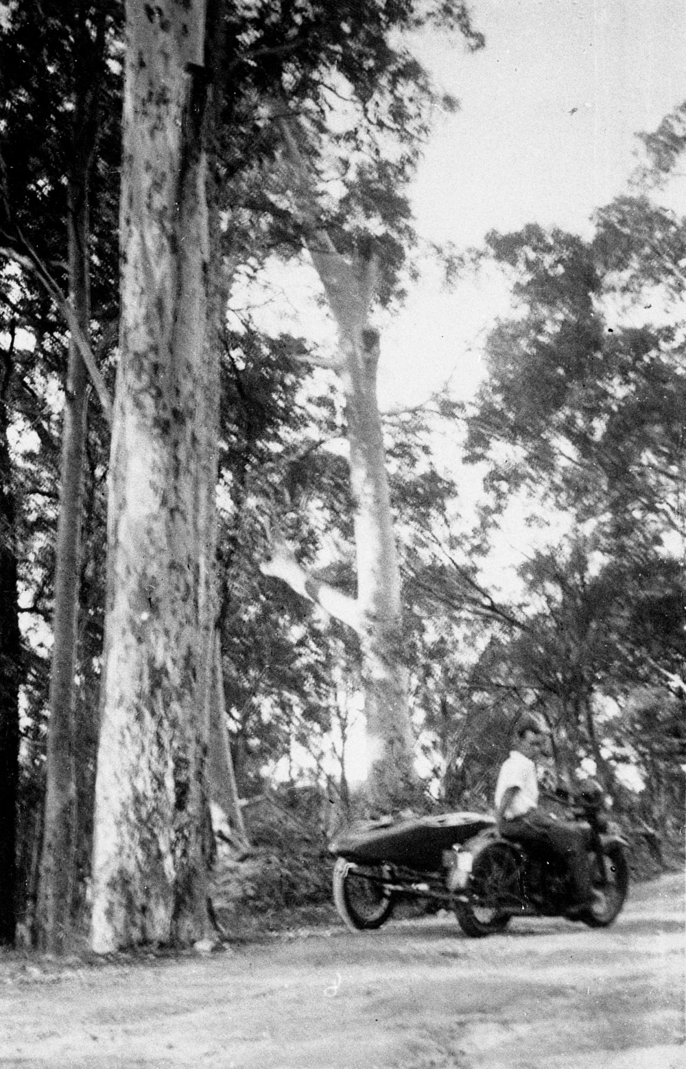 Les MacLean on his motorcycle, Avalon