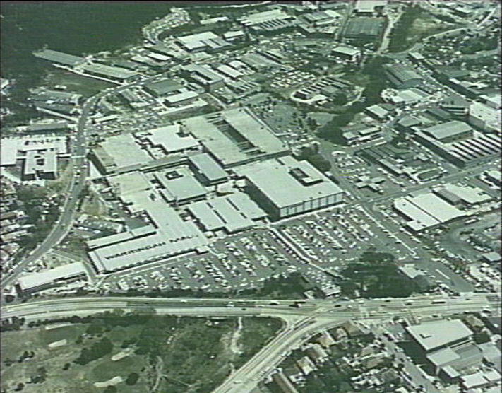 Aerial view of Warringah Mall, Brookvale c1980