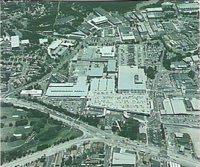 Aerial view of Warringah Mall, Brookvale c1984