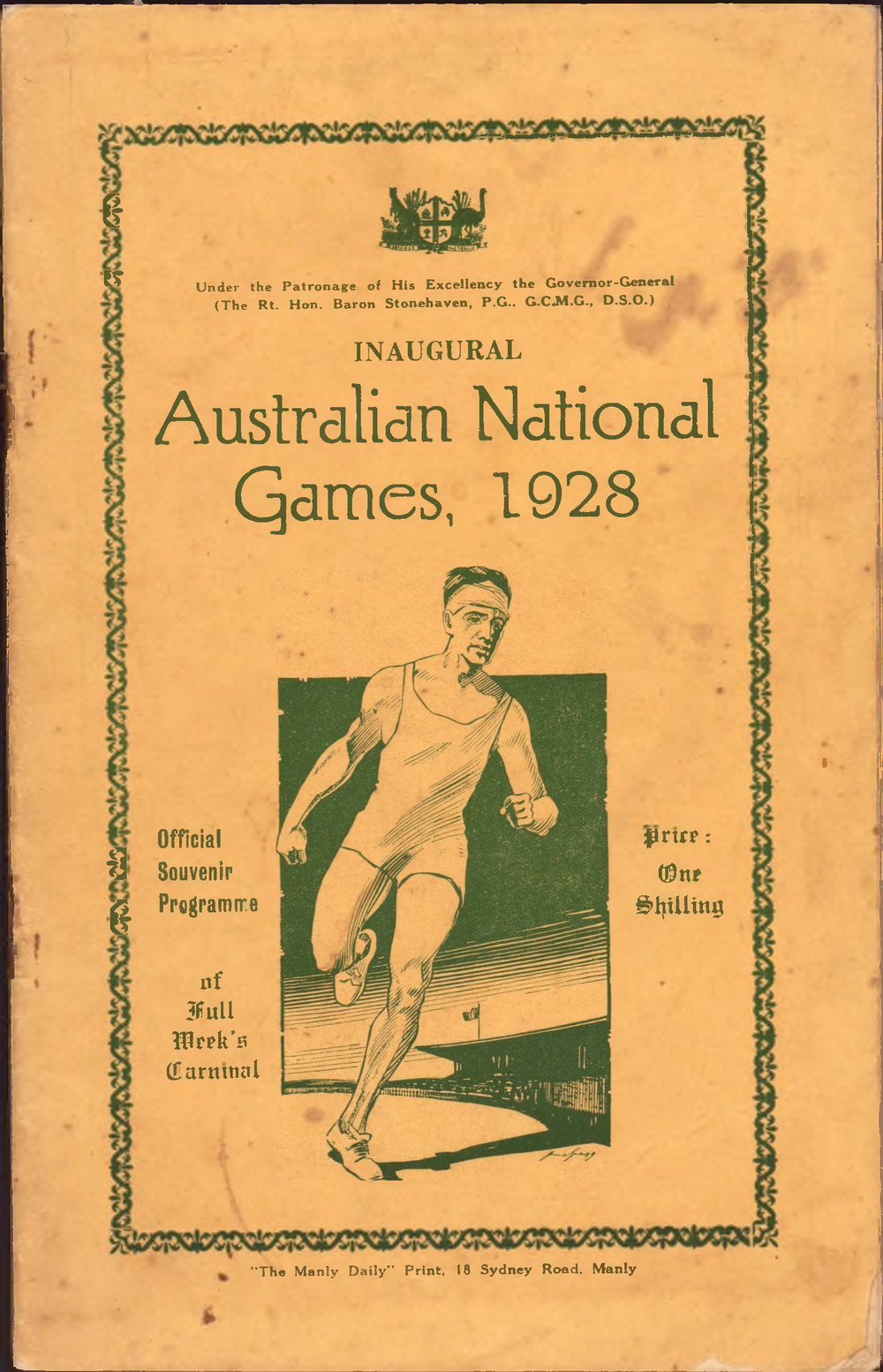 Australian National Games programme 1928
