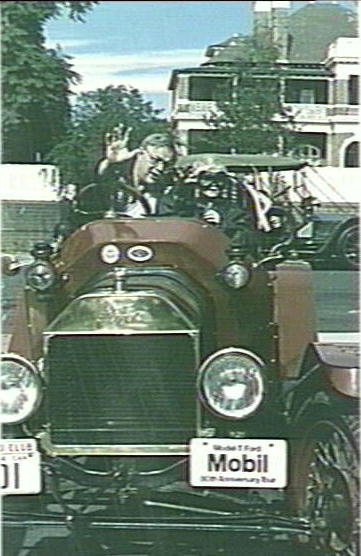 Stewart House children enjoying a ride in a Model T Ford