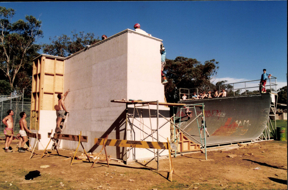 Soundproofing skateboard ramp, Lionel Watts Park, Frenchs Forest