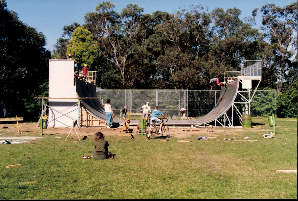 Soundproofing skateboard ramp, Lionel Watts Park, Frenchs Forest